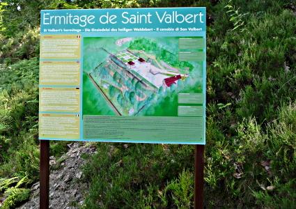 Panneau d'informations ermitage de Saint Valbert